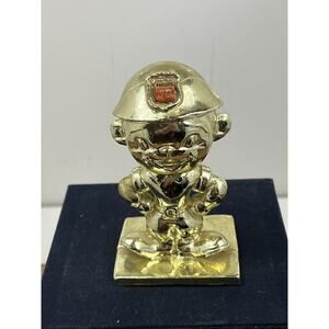 Vintage Gold Tone Phillips 66 Figurine Employee Gift 3.5" Used Logo Emblem ⛽️